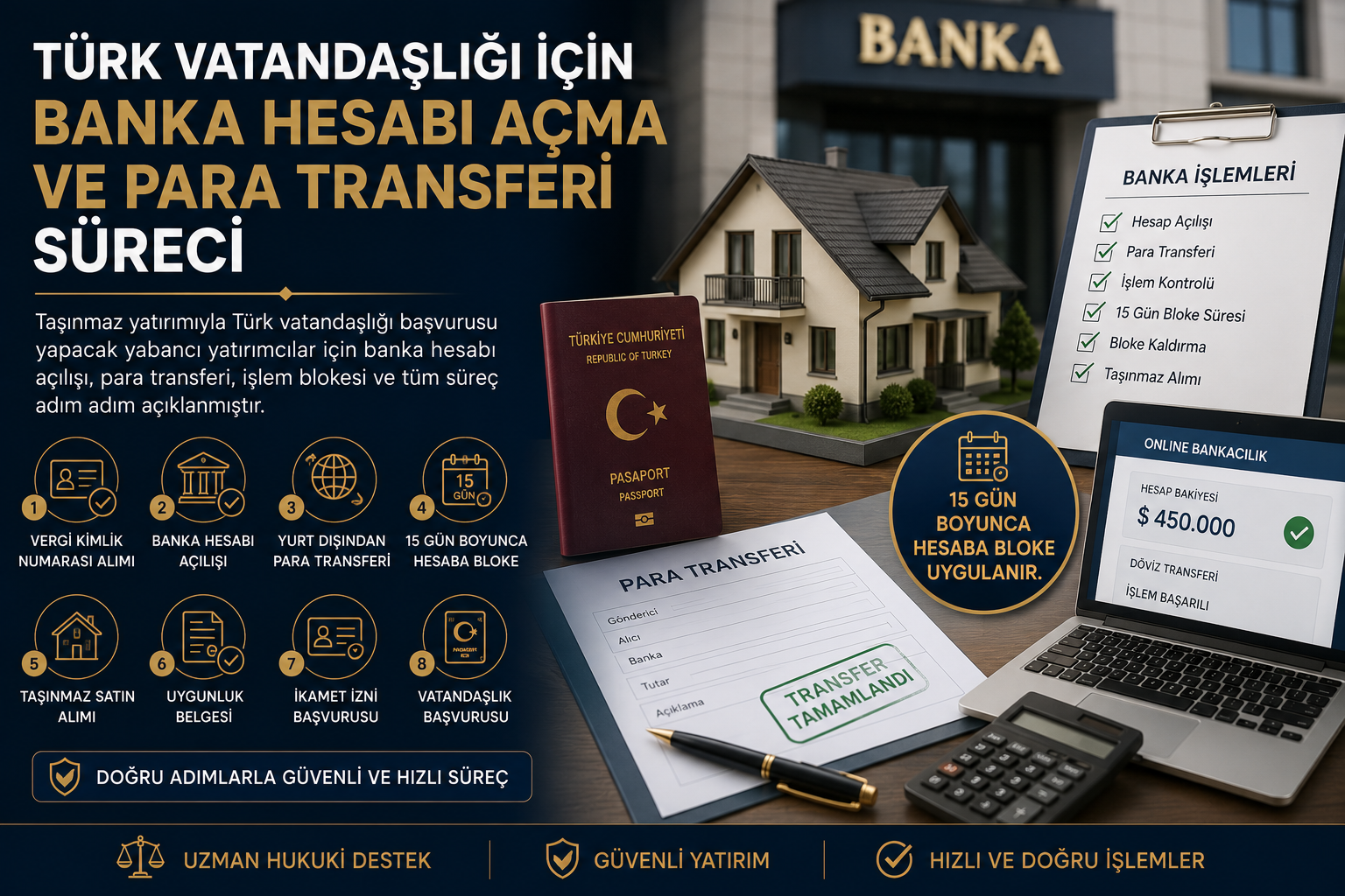 Türk Vatandaşlığı İçin Banka Hesabı Açma ve Para Transferi Süreci